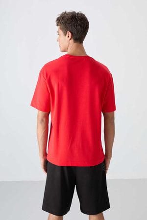 Tommylife Toptan O Yaka Oversize Baskılı Erkek T-Shirt 88350 Fiesta