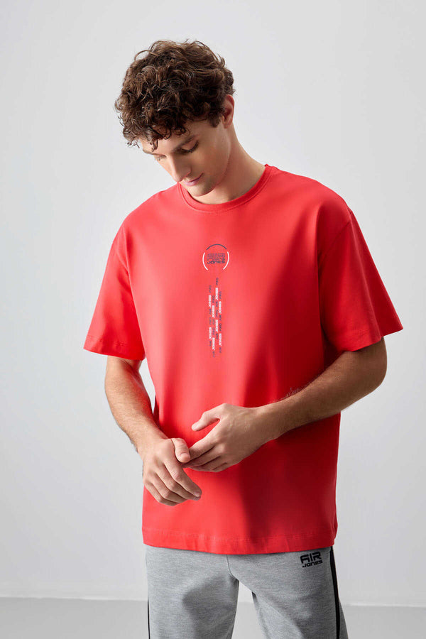 Tommylife Toptan O Yaka Oversize Baskılı Erkek T-Shirt 88355 Fiesta