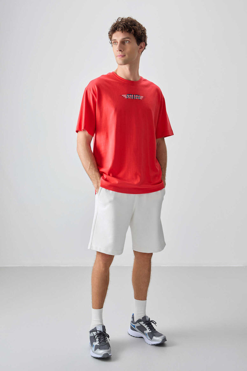 Tommylife Toptan O Yaka Oversize Baskılı Erkek T-Shirt 88356 Fiesta