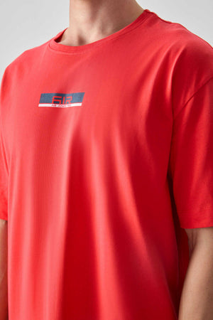 Tommylife Toptan O Yaka Oversize Baskılı Erkek T-Shirt 88359 Fiesta