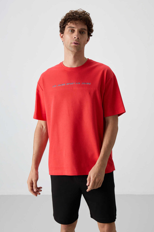 Tommylife Toptan O Yaka Oversize Baskılı Erkek T-Shirt 88371 Fiesta