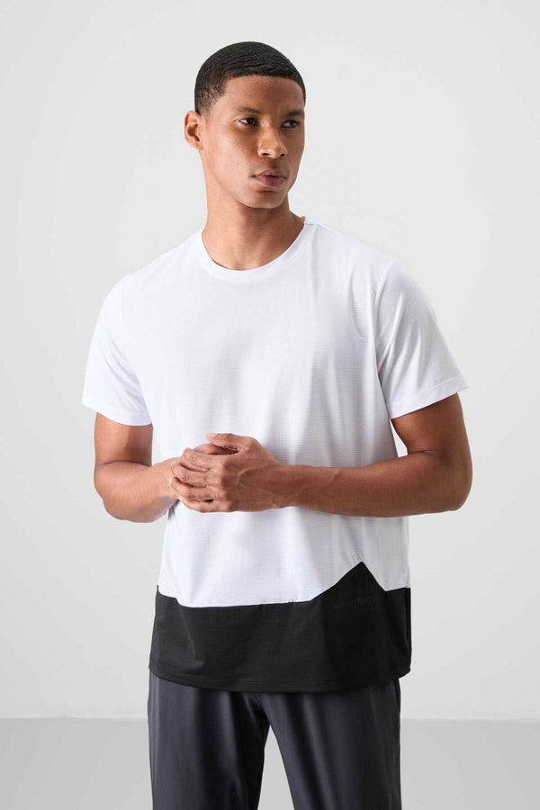 Tommylife Toptan O Yaka Standart Kalıp Aktif Spor Erkek T-Shirt 88383 Beyaz