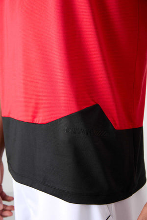 Tommylife Toptan O Yaka Standart Kalıp Aktif Spor Erkek T-Shirt 88383 Kırmızı
