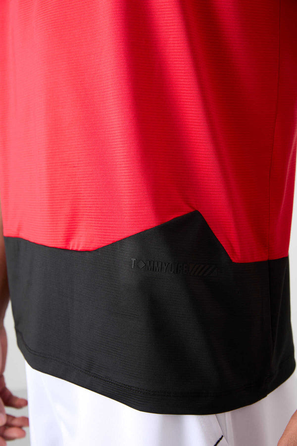 Tommylife Toptan O Yaka Standart Kalıp Aktif Spor Erkek T-Shirt 88383 Kırmızı