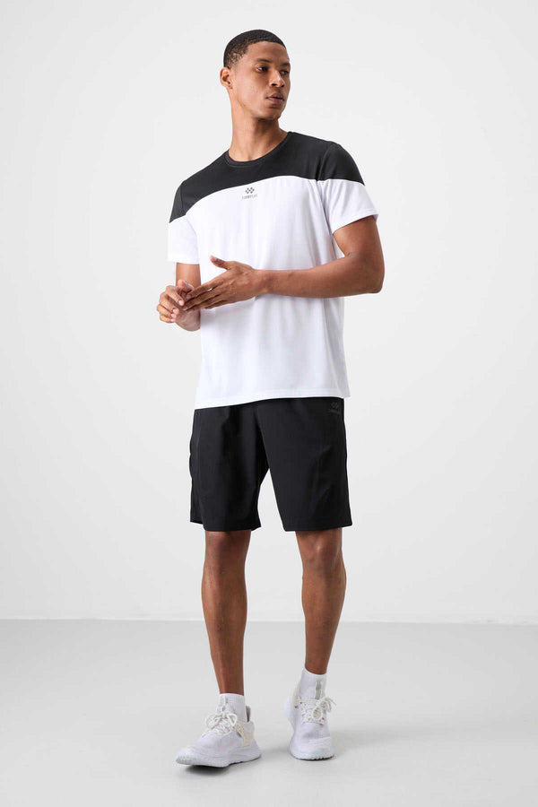 Tommylife Toptan O Yaka Standart Kalıp Aktif Spor Erkek T-Shirt 88386 Beyaz