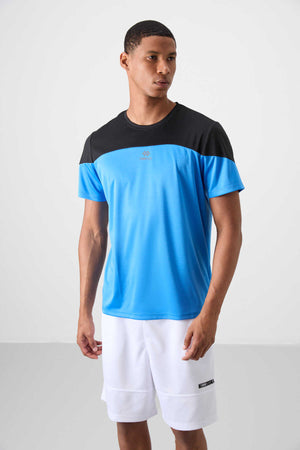 Tommylife Toptan O Yaka Standart Kalıp Aktif Spor Erkek T-Shirt 88386 Saks