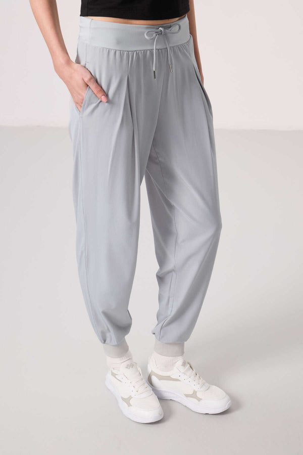 Tommylife Toptan Polyester Cepli Standart Kalıp Kadın Pantolon - 94677 Taş