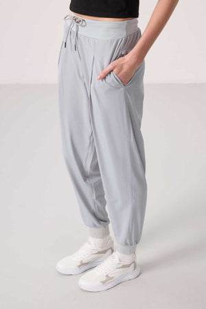 Tommylife Toptan Polyester Cepli Standart Kalıp Kadın Pantolon - 94677 Taş