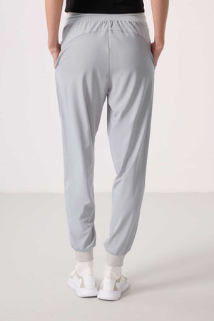 Tommylife Toptan Polyester Cepli Standart Kalıp Kadın Pantolon - 94677 Taş