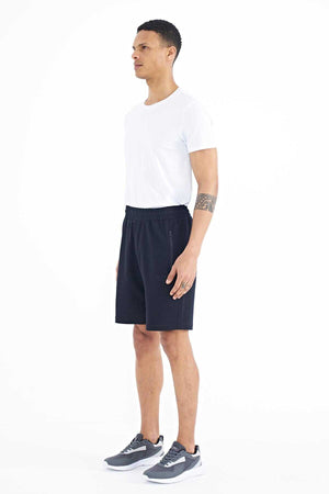 Tommylife Toptan Ryan Standart Kalıp Basic Erkek Şort 81239 Lacivert