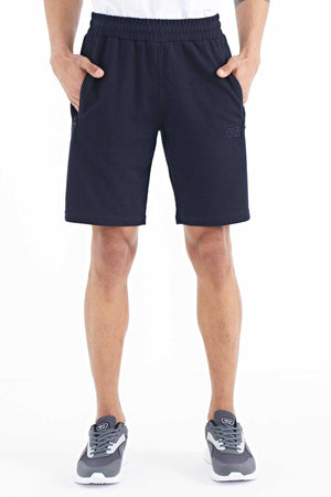 Tommylife Toptan Ryan Standart Kalıp Basic Erkek Şort 81239 Lacivert