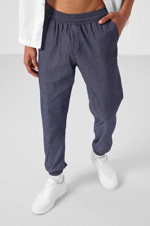 Tommylife Toptan Standart Fit Dokuma Hafif Esnek Chino Erkek Pantolon 82176 Kot Lacivert
