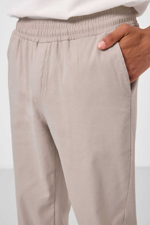 Tommylife Toptan Standart Fit Dokuma Hafif Esnek Chino Erkek Pantolon 82176 Taş