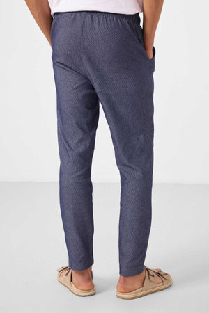 Tommylife Toptan Standart Fit Dokuma Hafif Esnek Chino Erkek Pantolon 82177 Kot Lacivert