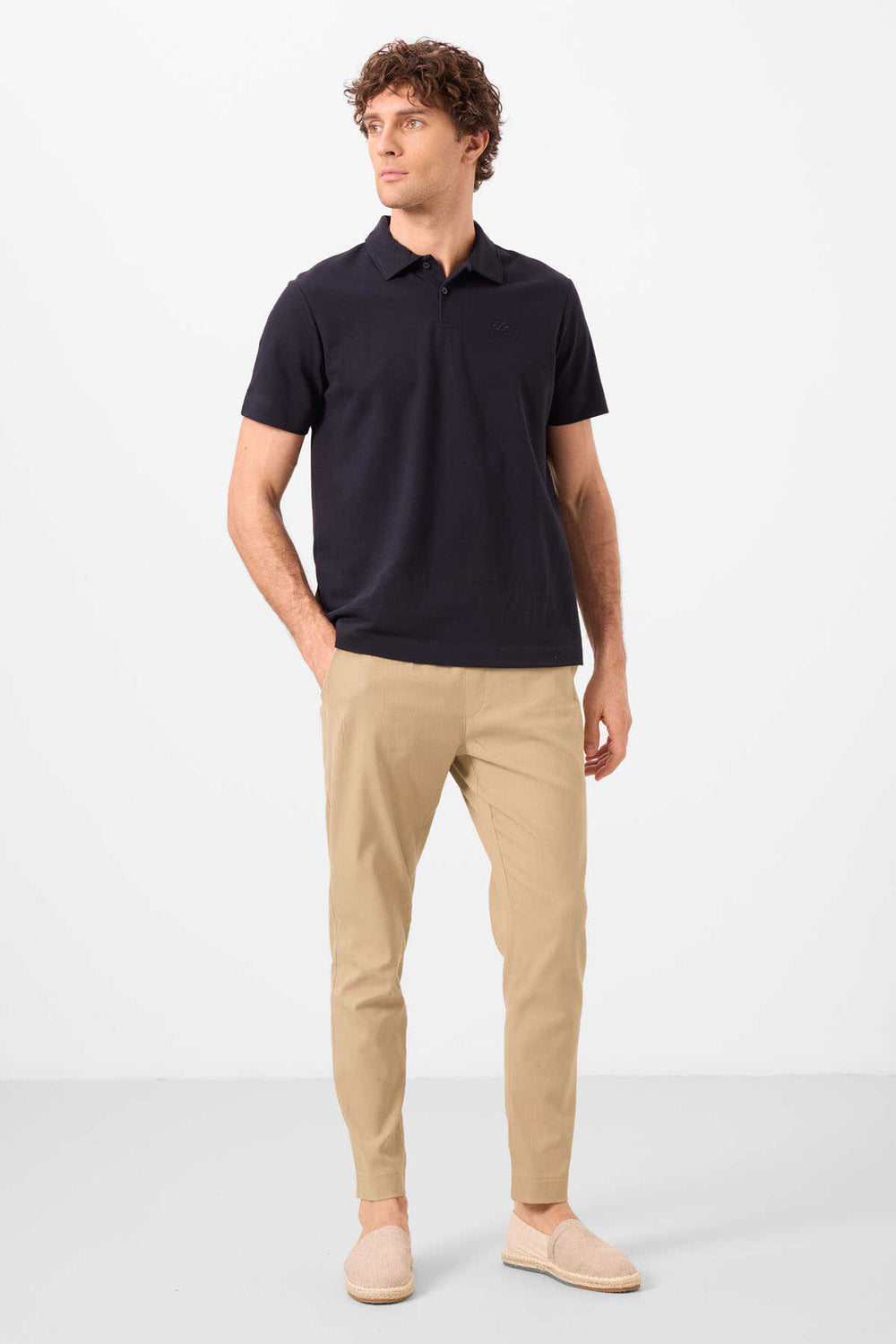 Tommylife Toptan Standart Fit Dokuma Hafif Esnek Chino Erkek Pantolon 82177 Koyu Bej