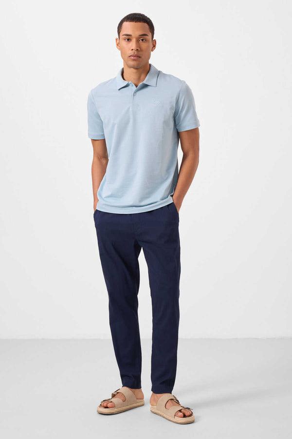 Tommylife Toptan Standart Fit Dokuma Hafif Esnek Chino Erkek Pantolon 82177 Lacivert