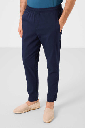 Tommylife Toptan Standart Fit Dokuma Hafif Esnek Chino Erkek Pantolon 82179 Lacivert
