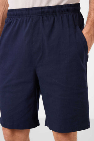 Tommylife Toptan Standart Fit Dokuma Hafif Esnek Chino Erkek Şort 81292 Lacivert