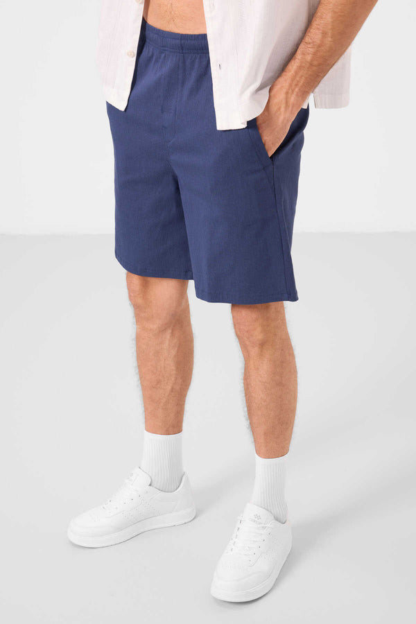 Tommylife Toptan Standart Fit Dokuma Hafif Esnek Chino Erkek Şort 81292 Parlament