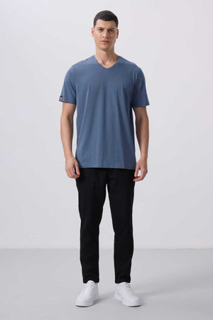 Tommylife Toptan Standart Fit Dokuma Hafif Esnek Chino Pantolon 82175 Siyah
