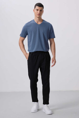 Tommylife Toptan Standart Fit Dokuma Hafif Esnek Chino Pantolon 82175 Siyah