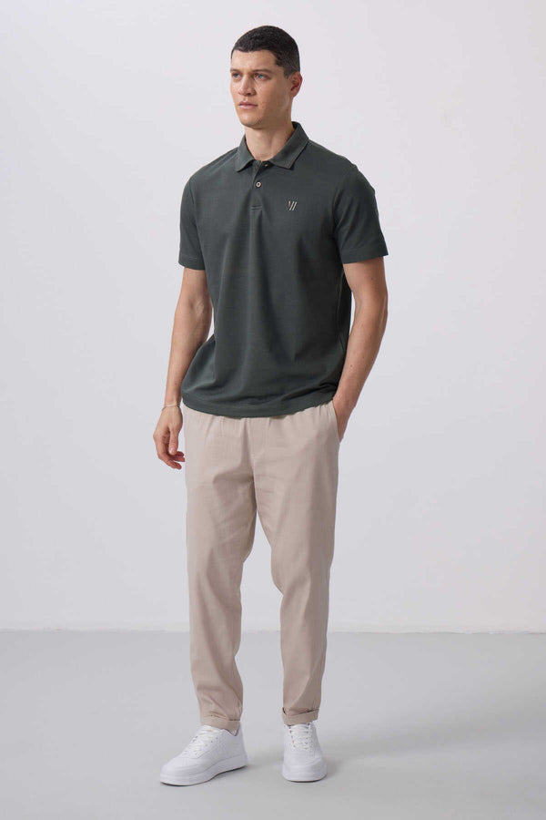 Tommylife Toptan Standart Fit Dokuma Hafif Esnek Chino Pantolon 82175 Taş