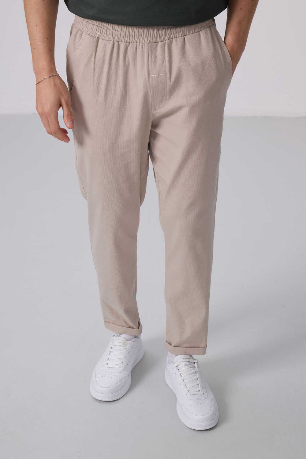 Tommylife Toptan Standart Fit Dokuma Hafif Esnek Chino Pantolon 82175 Taş