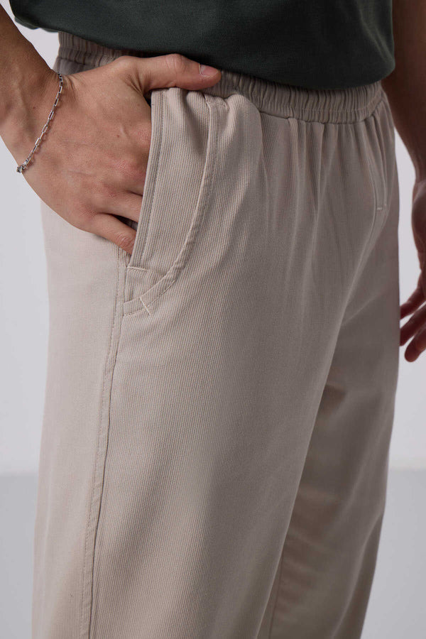 Tommylife Toptan Standart Fit Dokuma Hafif Esnek Chino Pantolon 82175 Taş