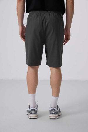 Tommylife Toptan Standart Fit Dokuma Hafif Esnek Chino Şort 81290 Antrasıt