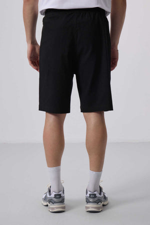 Tommylife Toptan Standart Fit Dokuma Hafif Esnek Chino Şort 81290 Siyah