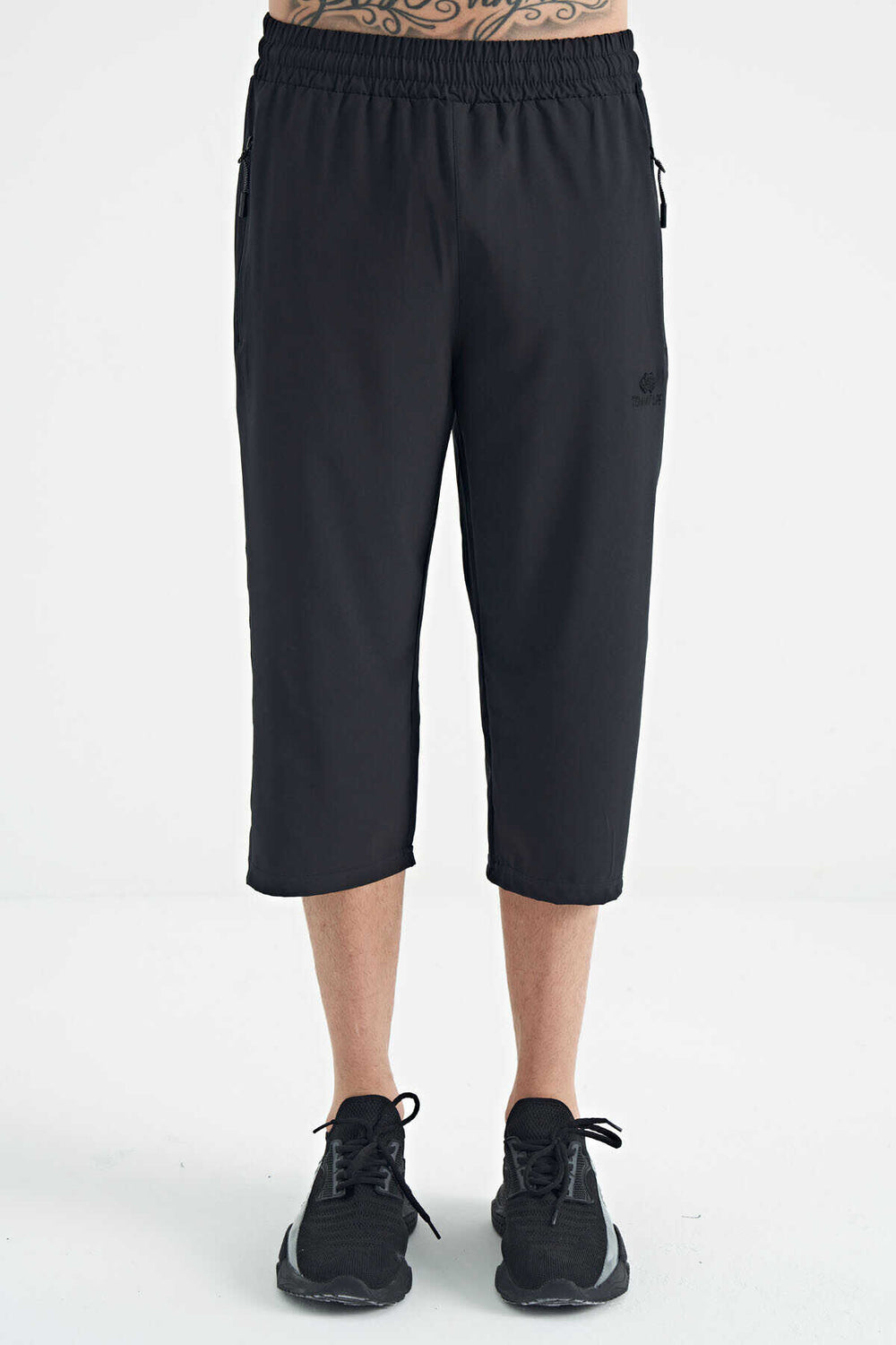 Tommylife Toptan Standart Kalıp Aktif Spor Erkek Kapri 83096 Antrasit