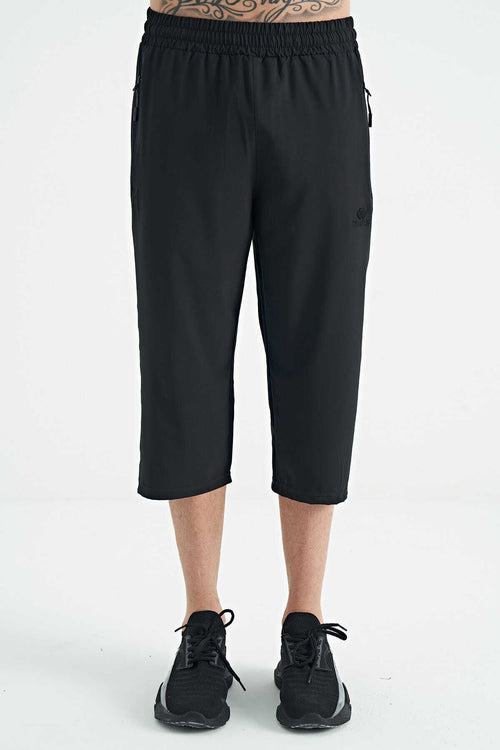 Pantaloni Capri Tommylife Wholesale Standard Fit Active Sport pentru bărbați, 83096, negri