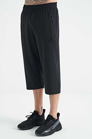 Pantaloni Capri Tommylife Wholesale Standard Fit Active Sport pentru bărbați, 83096, negri