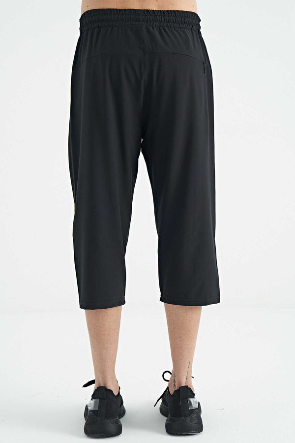 Pantaloni Capri Tommylife Wholesale Standard Fit Active Sport pentru bărbați, 83096, negri
