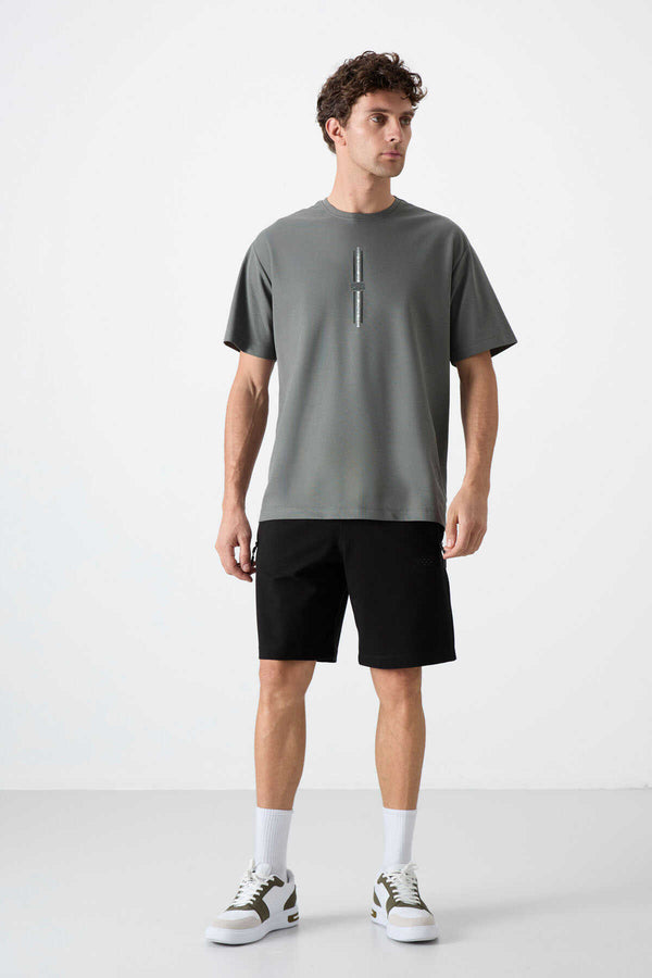 Tommylife Toptan Standart Kalıp Basic Erkek Şort 81136 Siyah