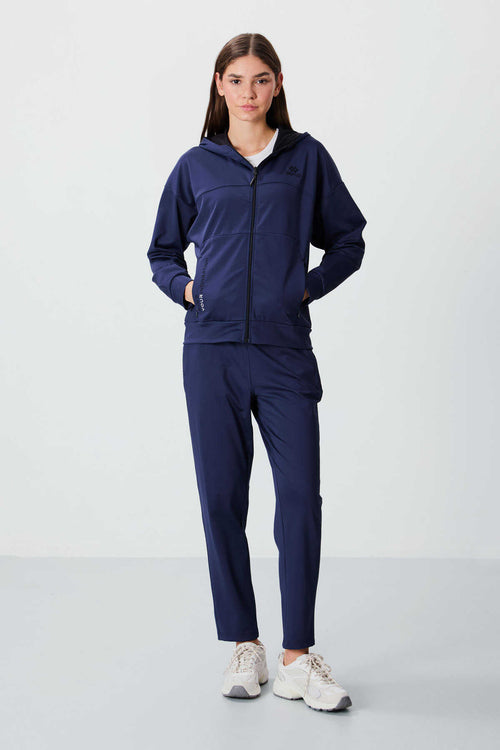 Set trening cu glugă Tommylife Wholesale pentru femei, croială standard, 95306 Indigo