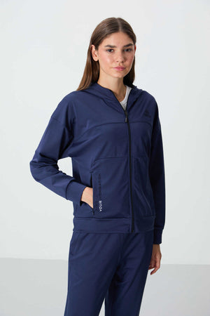 Set trening cu glugă Tommylife Wholesale pentru femei, croială standard, 95306 Indigo