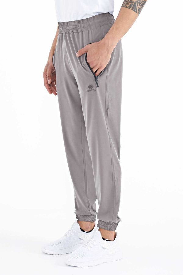 Tommylife Toptan Taş Erkek Basic Cepli Bağcıklı Rahat Form Lastik Paça Eşofman Altı - 84826