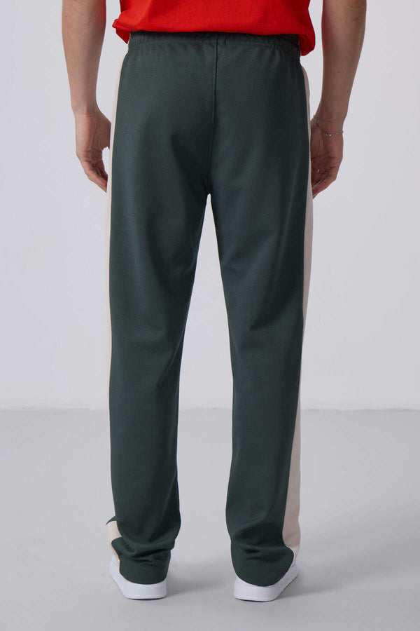 Tommylife Toptan Yüzeyi Dokulu Standart Fit Palazzo Erkek Pantolon 82171 Haki
