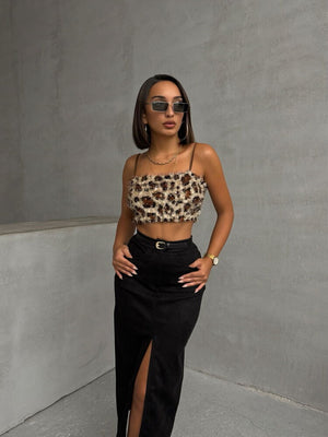 Bustieră Topshow L.Pullu cu imprimeu leopard, en-gros