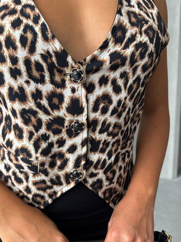 Toptan Yelek - Leopar