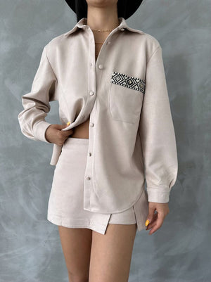 Topshow Taş Suet Toptan Gömlek | F1517